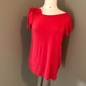 Rose & Olive Red Short Sleeve Top